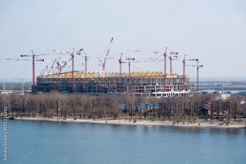 The construction of the stadium for the world Cup 2018