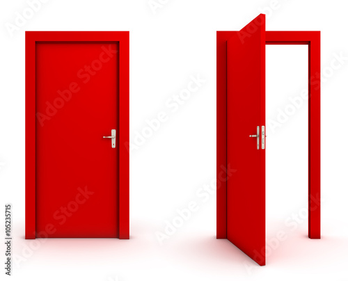 Open and closed doors