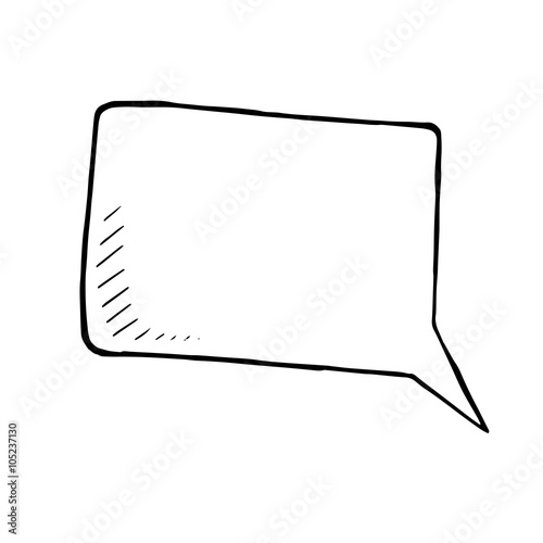 Vector hand drawn doodle of a speech bubble, isolated