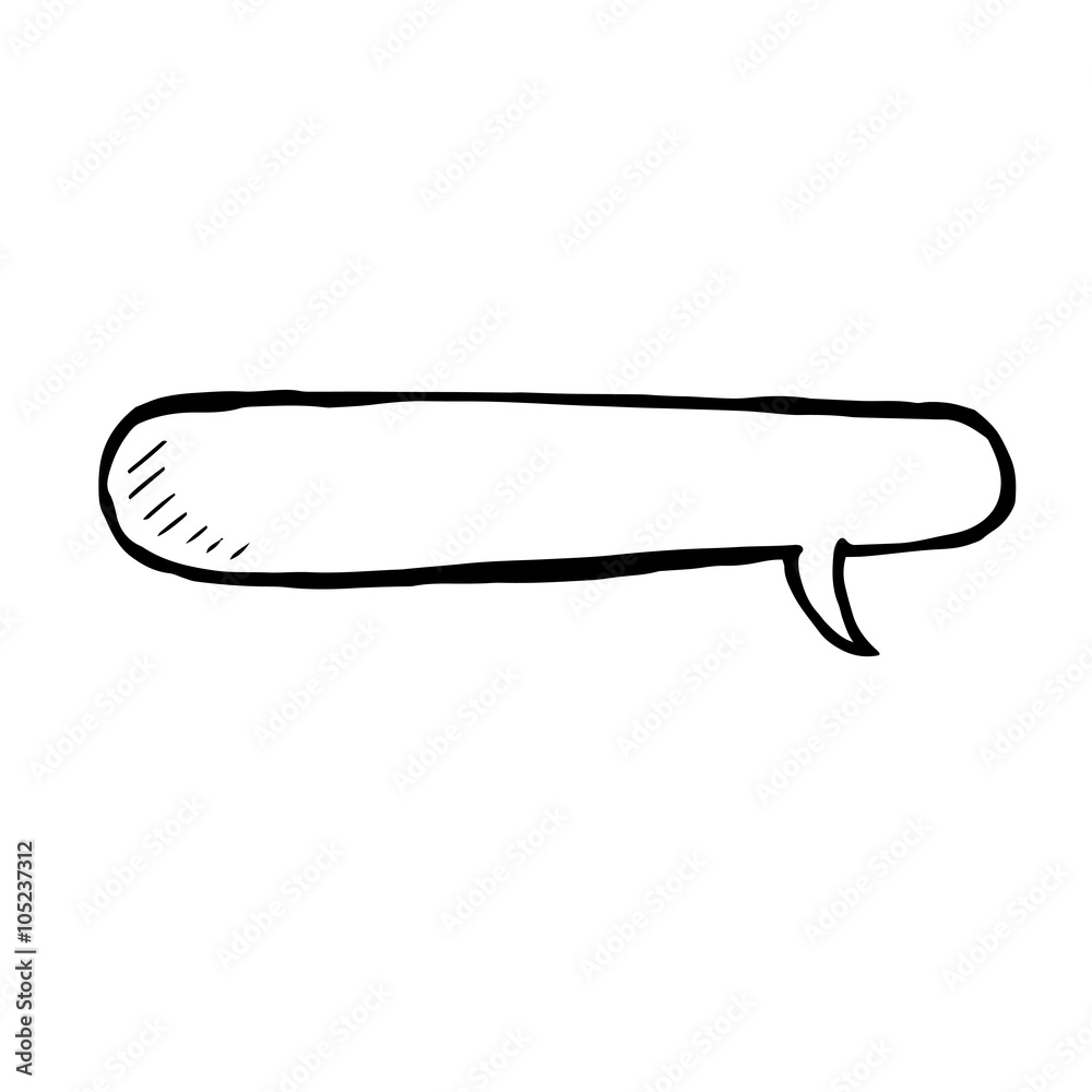 Vector hand drawn doodle of a speech bubble, isolated Vector hand drawn doodle of a speech bubble, isolated
