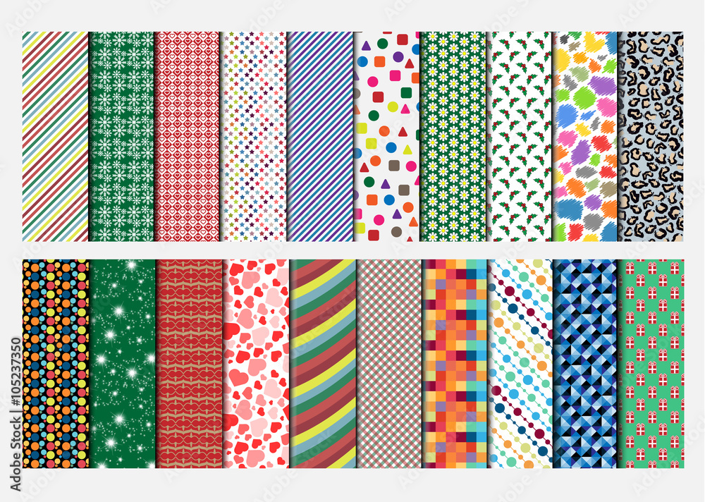 COLLECTION OF TWENTY SIMPLE WRAPPING PAPER IN VARIOUS COLORS FOR VARIOUS EVENTS
