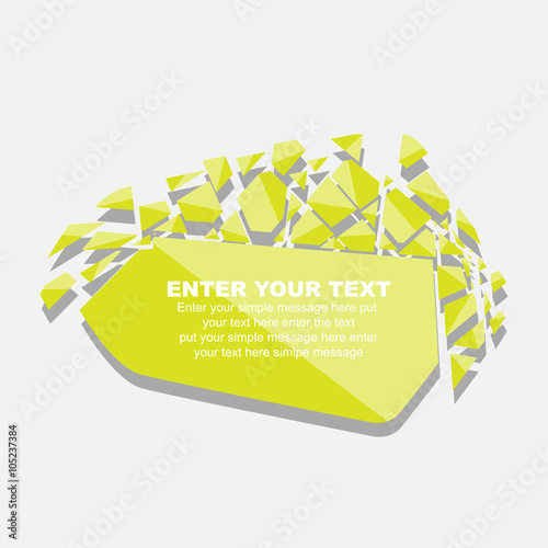 CRUSHED ELEMENTE TEMPLATE MESSAGE STICKER FOURTH EDITION YELLOW