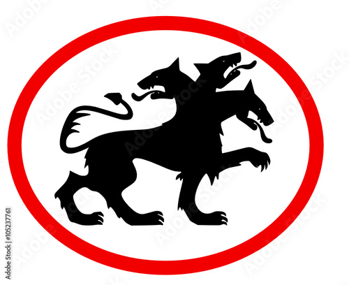 dog warning sign 