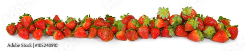 isolated  image of strawberry closeup
