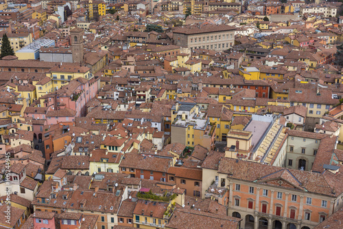 Cityscape view from "Due torri" or two towers, Bologna, province
