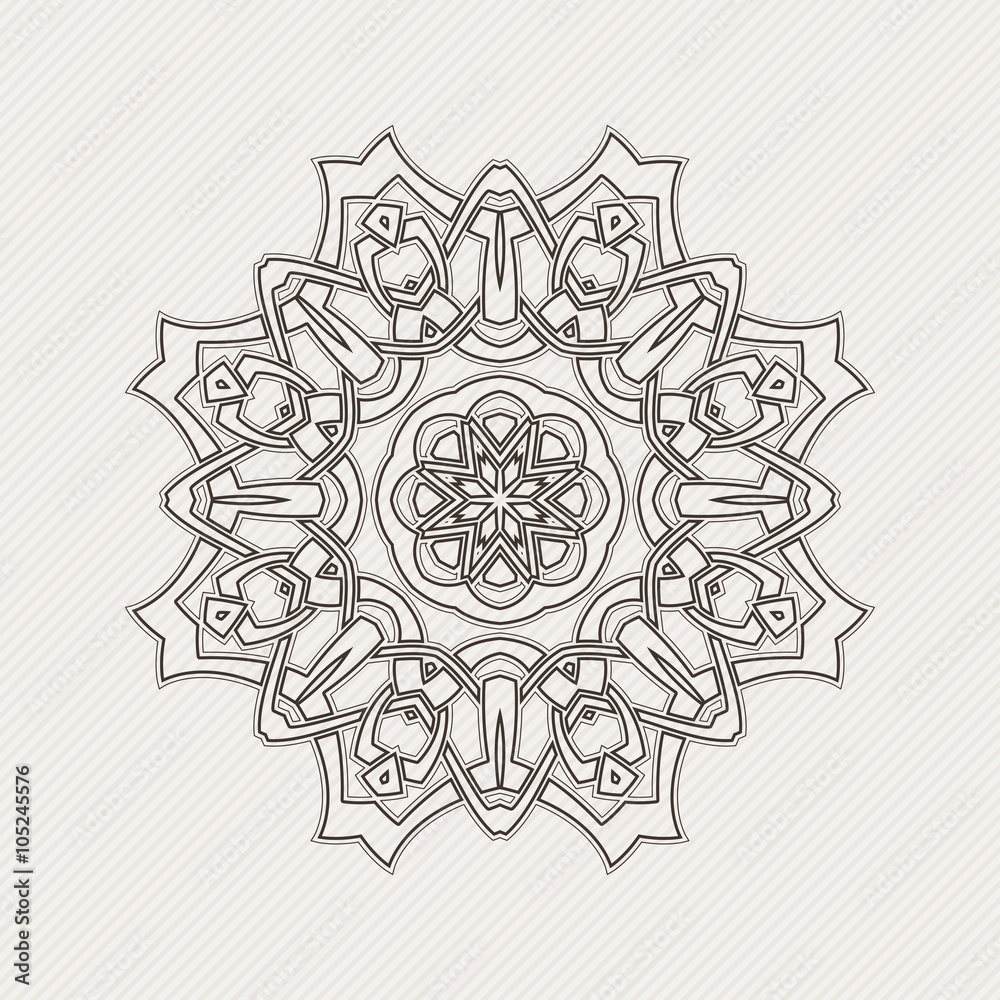 Vector mandala. Gothic lace tattoo. Celtic weave with sharp corners. Vector mandala. Gothic lace tattoo. Celtic weave with sharp corners.