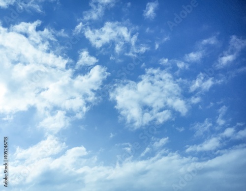 Blue Sky With Clouds Background © Narissara