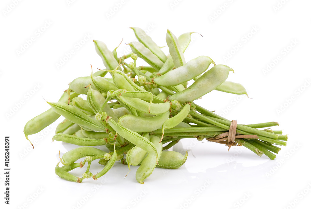 Green beans isolated on a white background Green beans isolated on a white background
