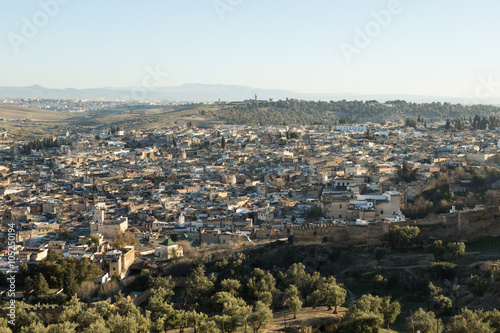 view of the ancient medina of Fes