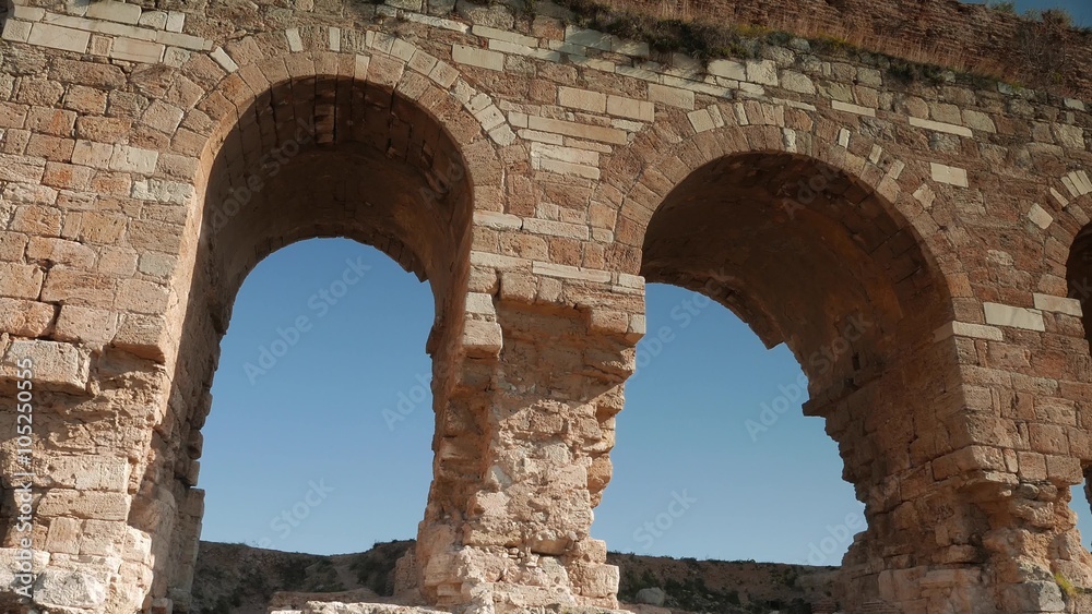 Zooming of medieval greek archs in ruined city of Tralleis, Aydin, Turkey. 4k. Zooming of medieval greek archs in ruined city of Tralleis, Aydin, Turkey. 4k.
