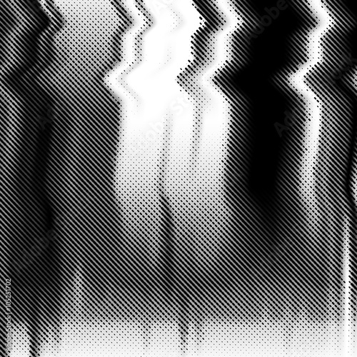 Glitch vector background. Halftone texture