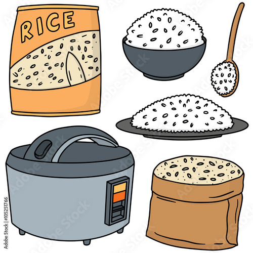vector set of rice