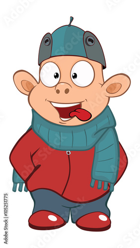 Illustration of Cute Little Boy 