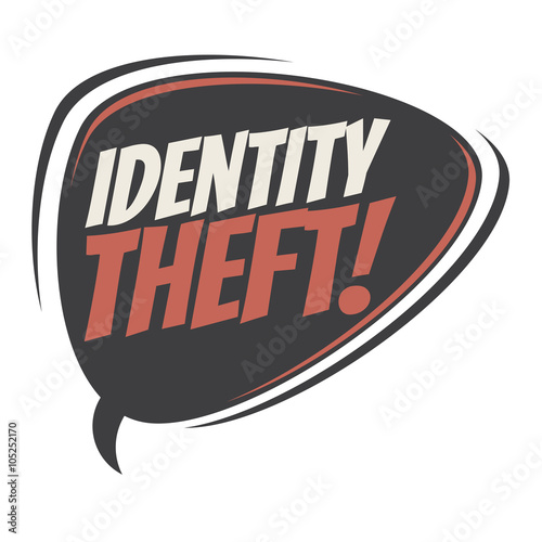 identity theft retro speech balloon