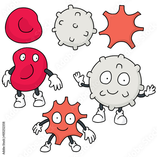 vector set of blood cells