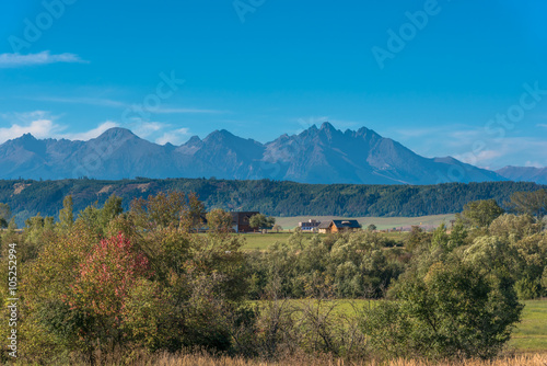 Gorgeous View to the Tatras mountain ridge