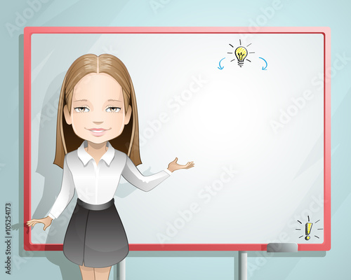 white collar worker / empty sign board