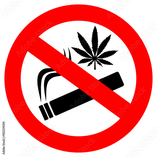 No cannabis smoking sign