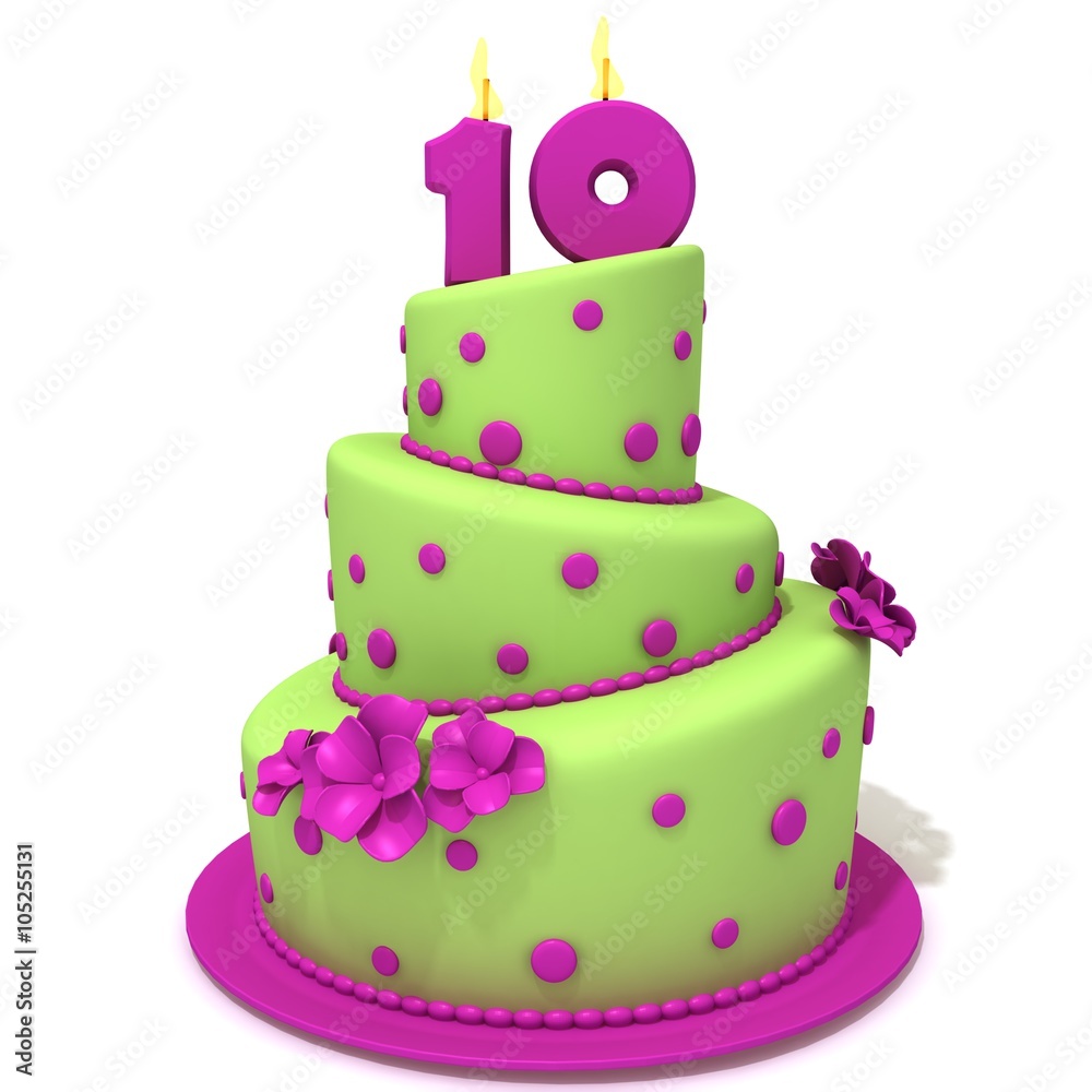 Birthday cake with number ten