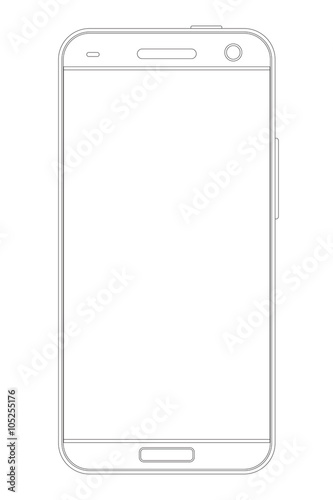 Outline drawing smartphone