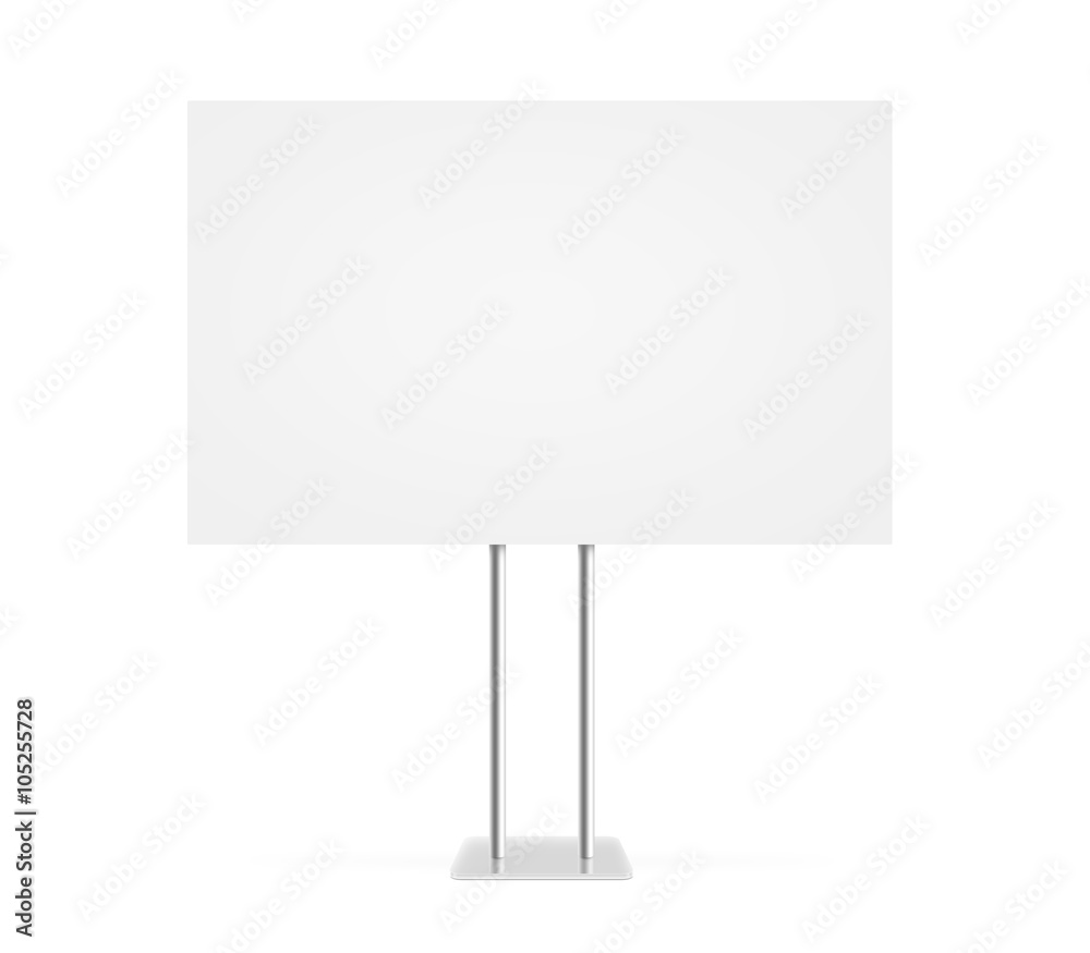 Information board mock up stand isolated. Billboard mockup. Information board mock up stand isolated. Billboard mockup.