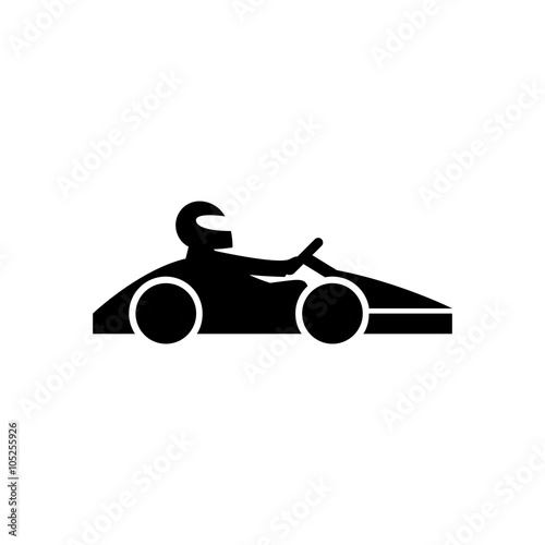 Kart with driver icon