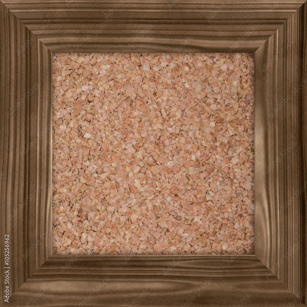 Fototapeta premium cork bulletin board in a wooden frame, isolated