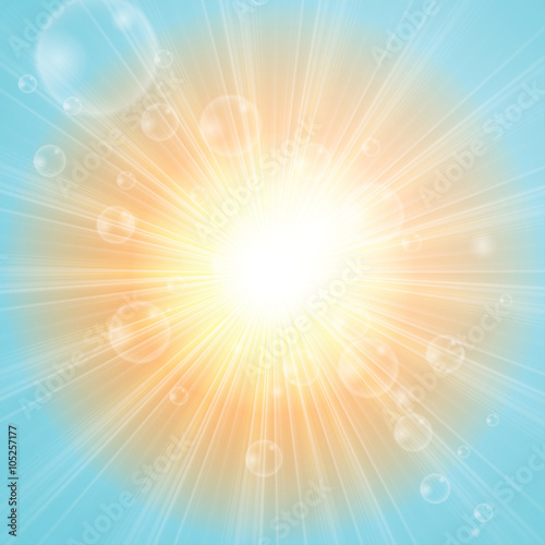 Sunny abstract sun ray background