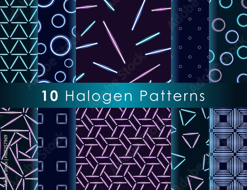 Halogen seamless pattern