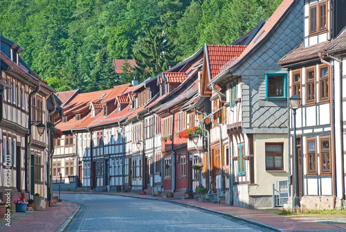 Fachwerk-Gasse in Stolberg, Harz