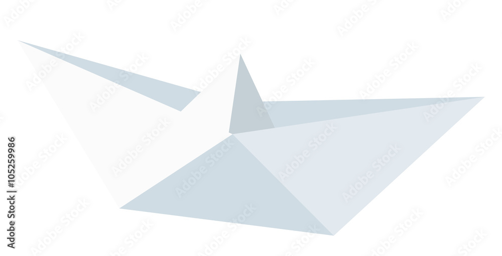 Schiff Origami Vektor freigestellt Schiff Origami Vektor freigestellt