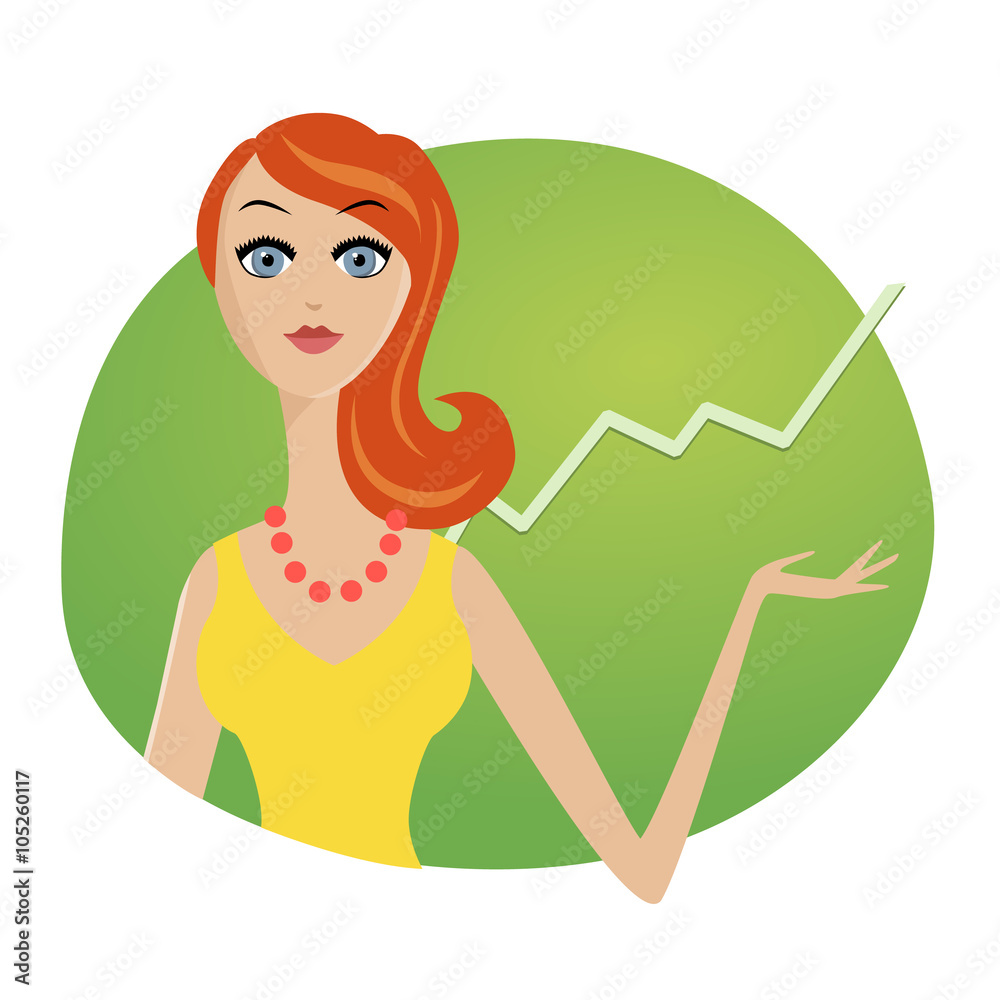 Successful business woman investments market stock Successful business woman investments market stock