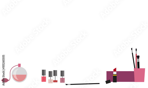 Kosmetikutensilien freigestellt Vektor Make Up