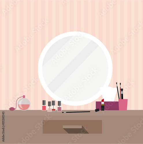 Kosmetikspiegel Make Up Vektor