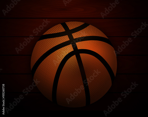 basketball at the background of the wooden planks