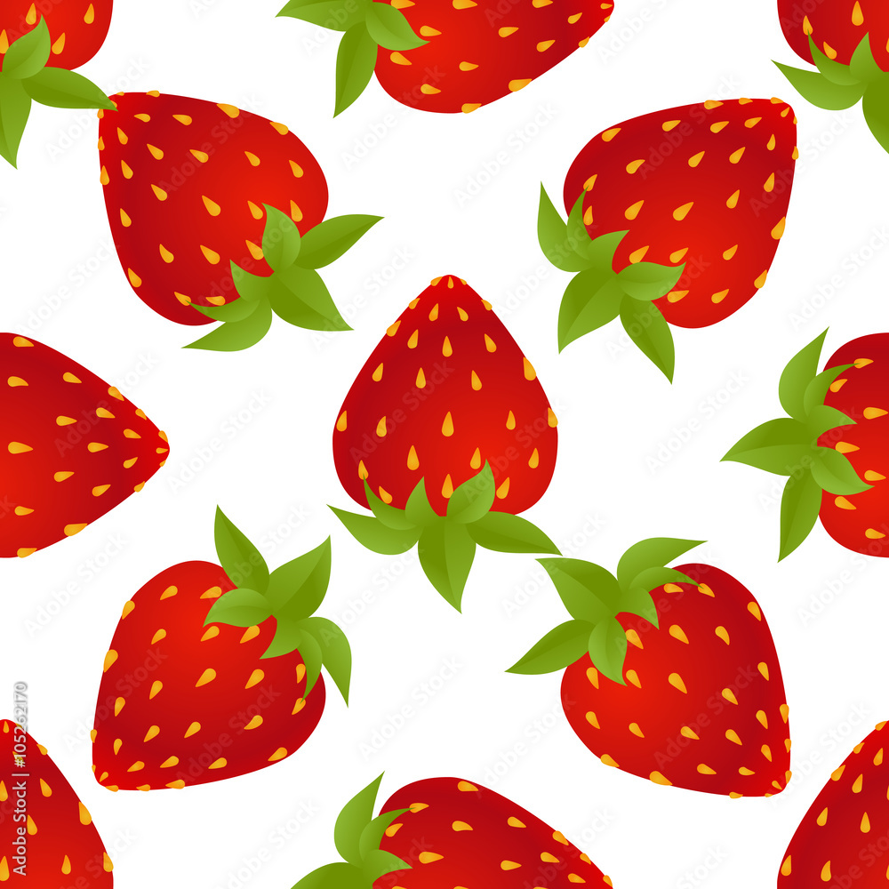 strawberries seamless isolated strawberries seamless isolated