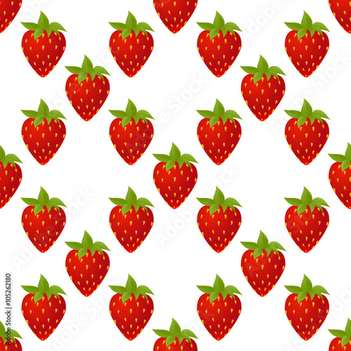 Fototapeta Naklejka Na Ścianę i Meble -  strawberries seamless isolated