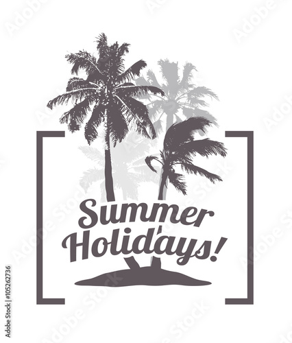 Tropical Palm Banner for Tourism.