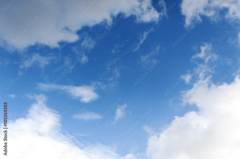 Blue sky with white clouds