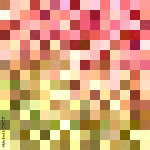 Red and yellow square mosaic background