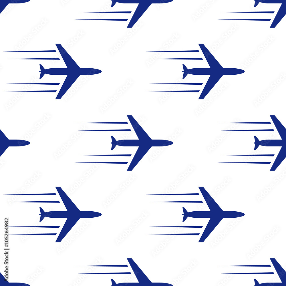 blue planes seamless