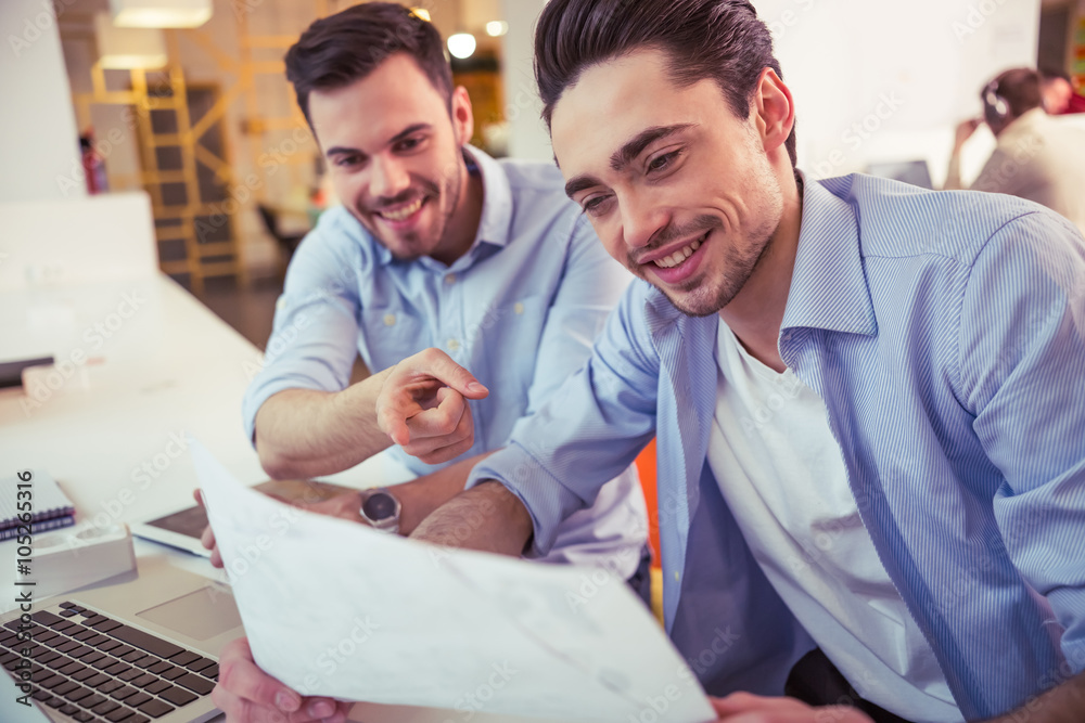 Fototapeta premium Handsome men working