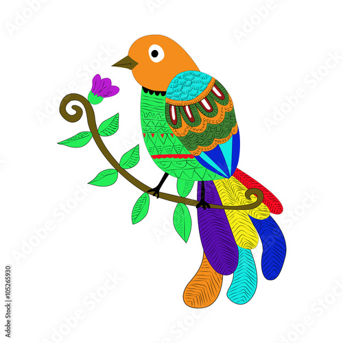 sanatsal papağan vectörel çalışması