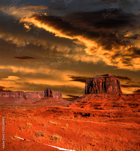 Sunset Skies Monument Valley