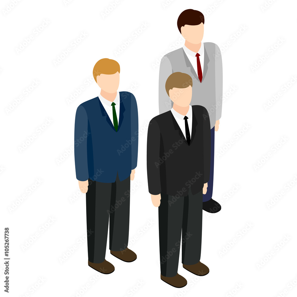 Businessmen icon, isometric 3d style Businessmen icon, isometric 3d style
