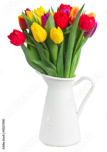 Wallpaper Mural bouquet of  yellow, purple and red  tulips Torontodigital.ca