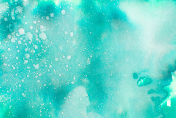 watercolor blue painted background