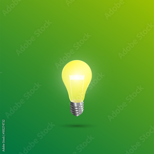 lamp on a green background