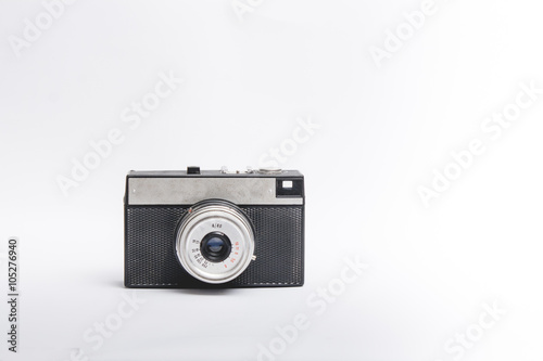 Old camera on a white background