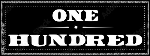 ONE HUNDRED Symbol // Vektor